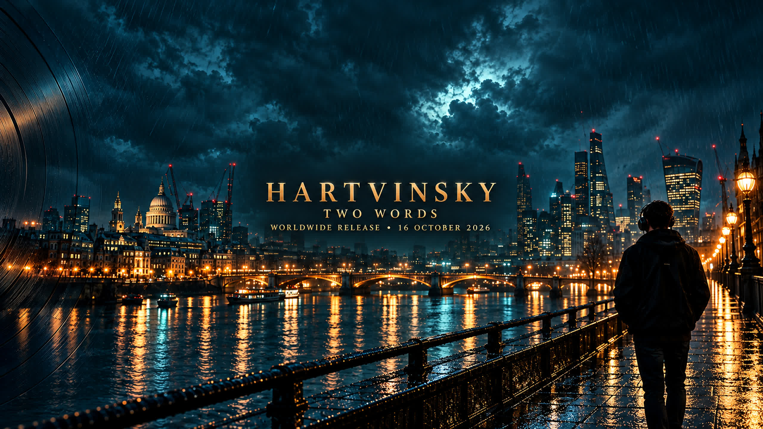 HARTVINSKY artist artwork in midnight blue and amber light